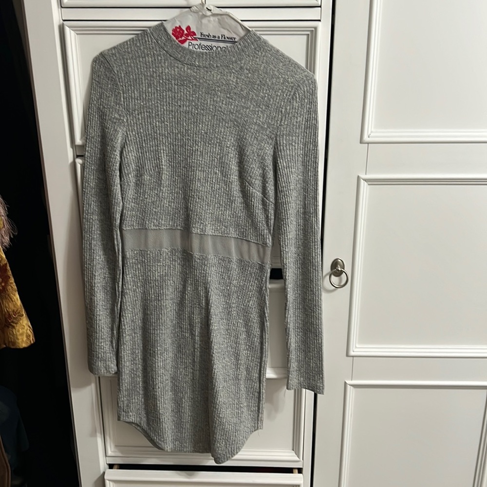 light gray sweater dress